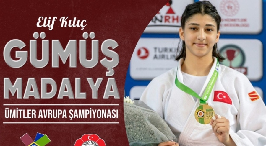 Avrupa Ümitler Judo Şampiyonası'nda milli judocu Elif Kılıç, gümüş madalya kazandı