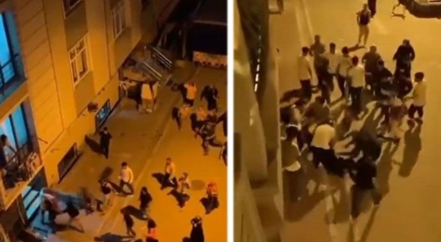 Aileler arasında laf atma kavgası