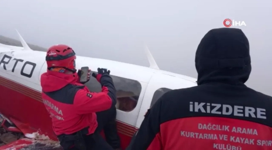 Rize-Erzurum sınırında düşen uçağa ulaşıldı! Pilottan acı haber geldi