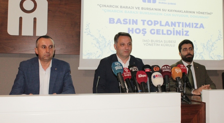 İMO Bursa: "Çınarcık Barajı Bursamızın can suyudur dokunma"