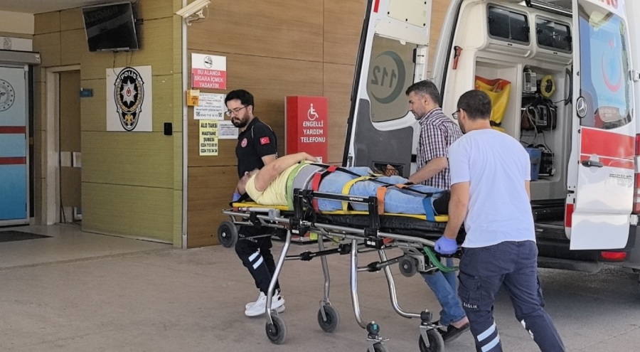 Bursa'da suntaların altında kalan işçi yaralandı
