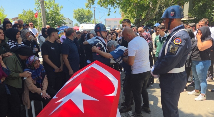 Bursa'da hayatını kaybeden Jandarma Uzman Kıdemli Çavuş son yolculuğuna uğurlandı
