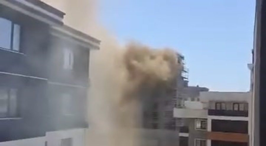 Bursa'da inşaat şantiyesinde korkutan yangın