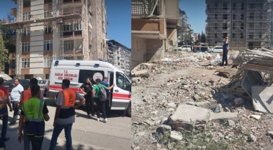 İnşaattan atılan molozlar çocukların üzerine düştü