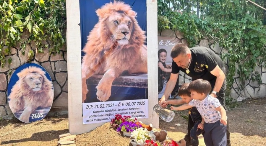 'Aslan Zeus' için temsili mezar yaptırdı