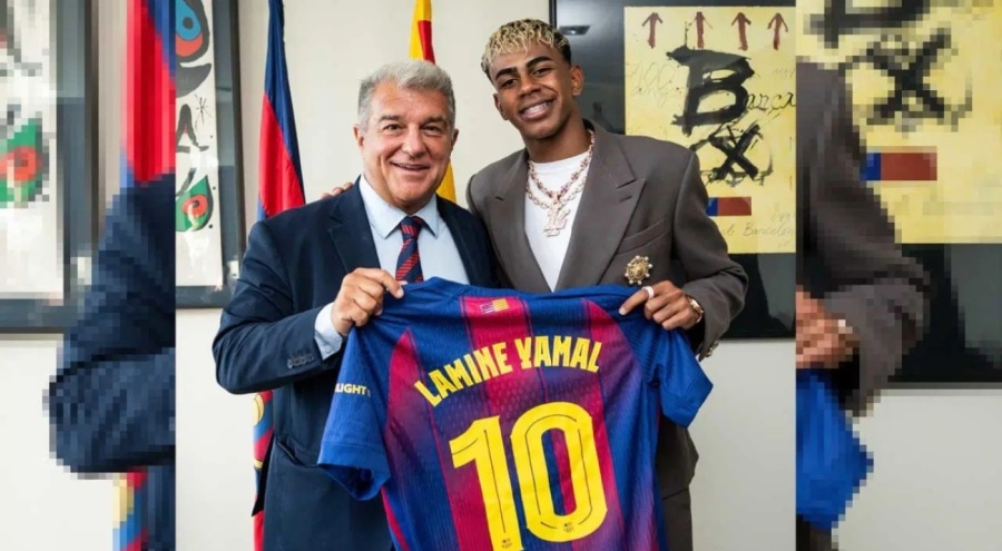 Barcelona'nın yeni 10 numarası Lamine Yamal