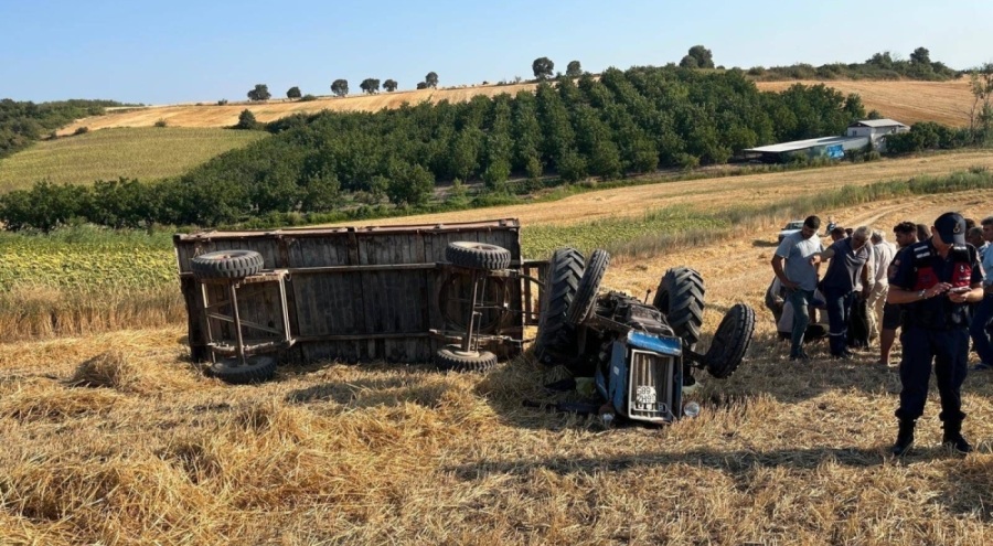 Bursa'da devrilen traktörün altında kalan kişi hayatını kaybetti