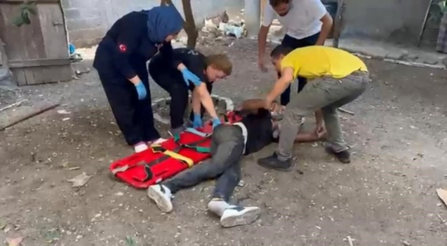Polisi gören torbacı damdan atlayıp ayağını kırdı