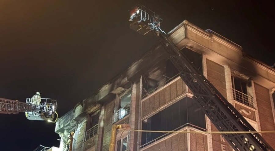 Apartmanda yangın paniği