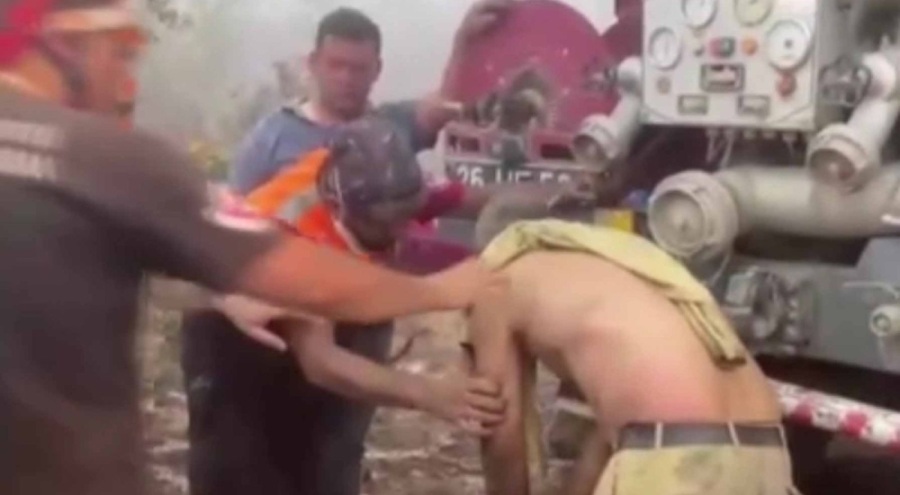 Yangında, alevlerin arasından kurtarılan personelin yeni görüntüleri ortaya çıktı!