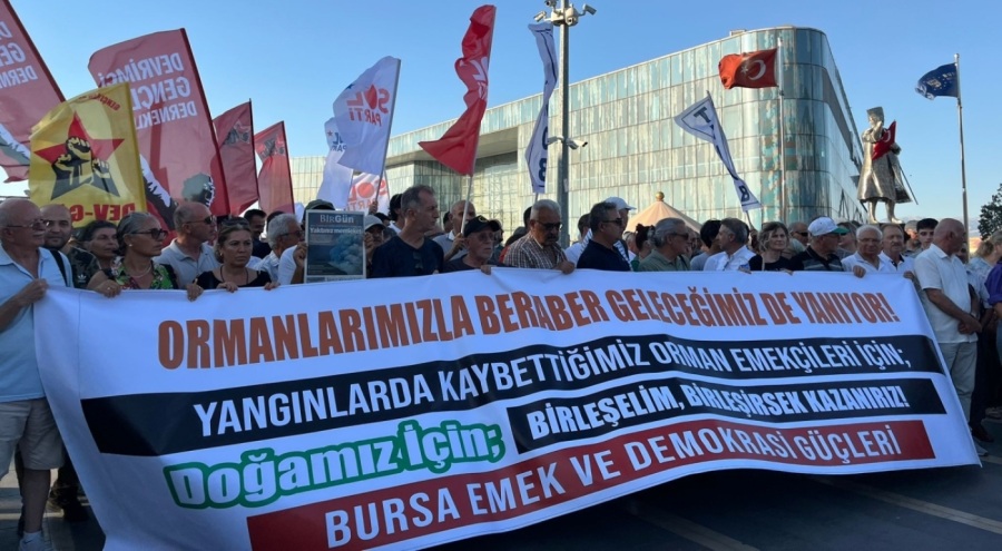 Bursa'da orman yangınlarına karşı eylem