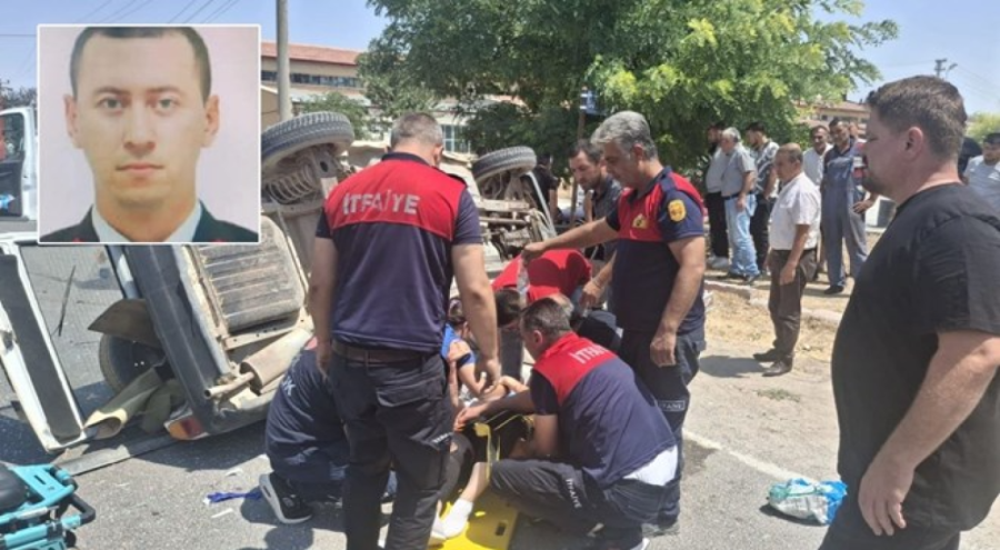 Trafik kazasında ağır yaralanan astsubay hayatını kaybetti