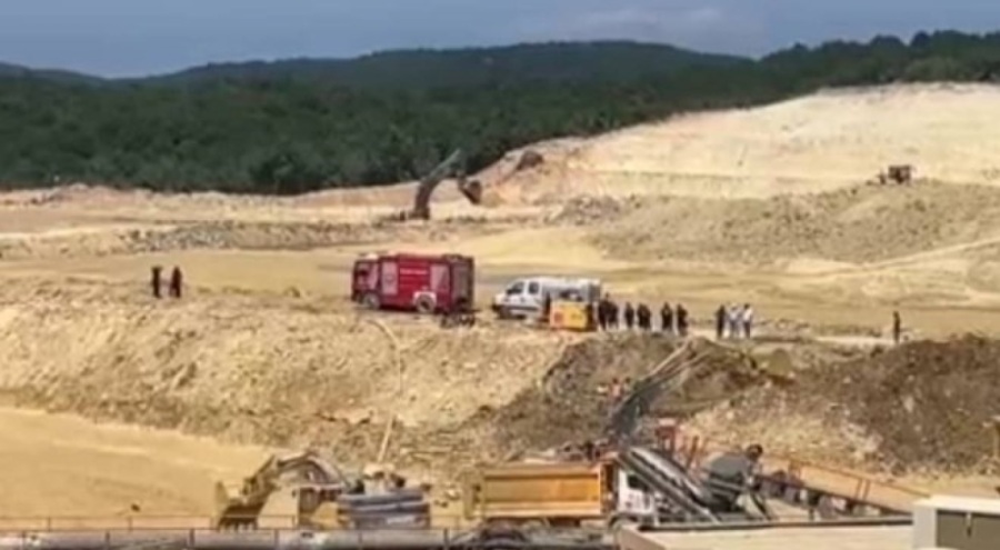 Kum ocağında göçük: Bir işçi balçık içinde kaldı