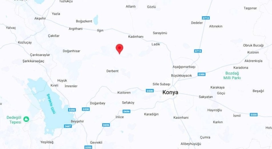 Konya'da 4,3 büyüklüğünde deprem