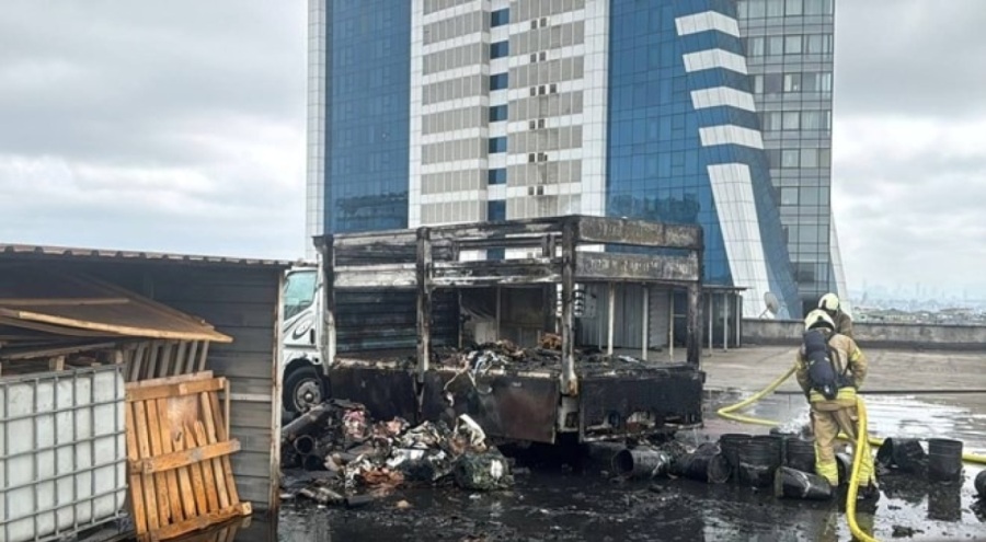 Otoparkta yangın paniği