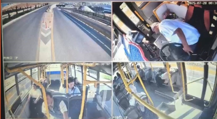 Halk otobüsü şoförü direksiyon başında kalp krizi geçirdi!