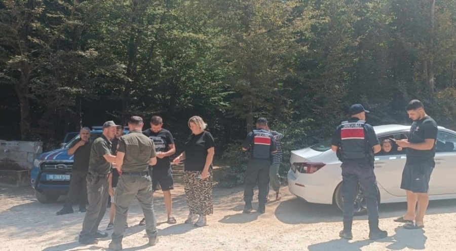 Bursa Gemlik'te ormanlarda dronlu denetim