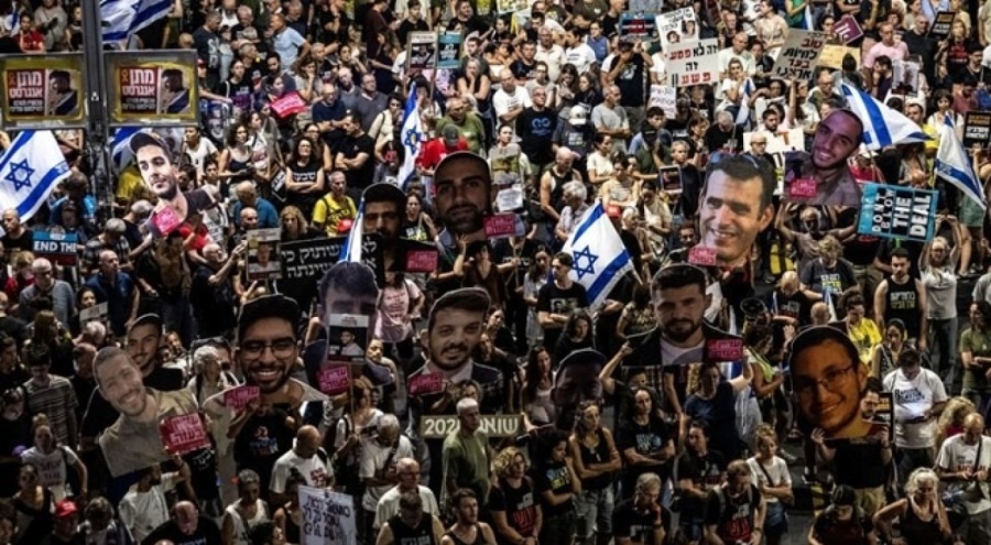 Tel Aviv'de protesto: "Netanyahu, yeter artık!"