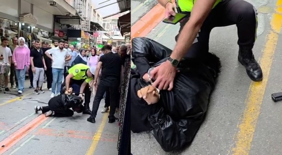 Yaz ortasında giydiği mont dikkatlerden kaçmadı üzerinden kurusıkı tabanca çıktı