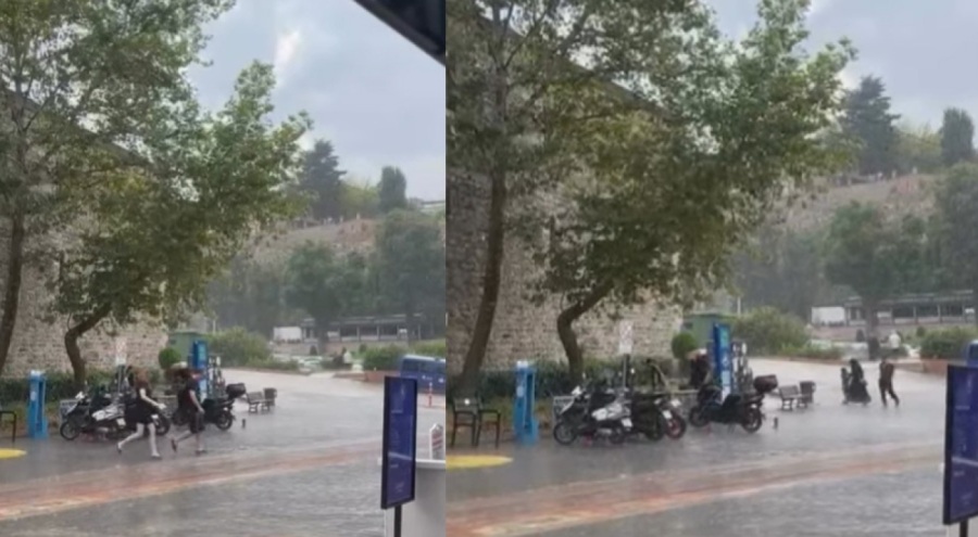 Bursa merkezde sağanak yağış sürprizi! Vatandaşlar hazırlıksız yakalandı