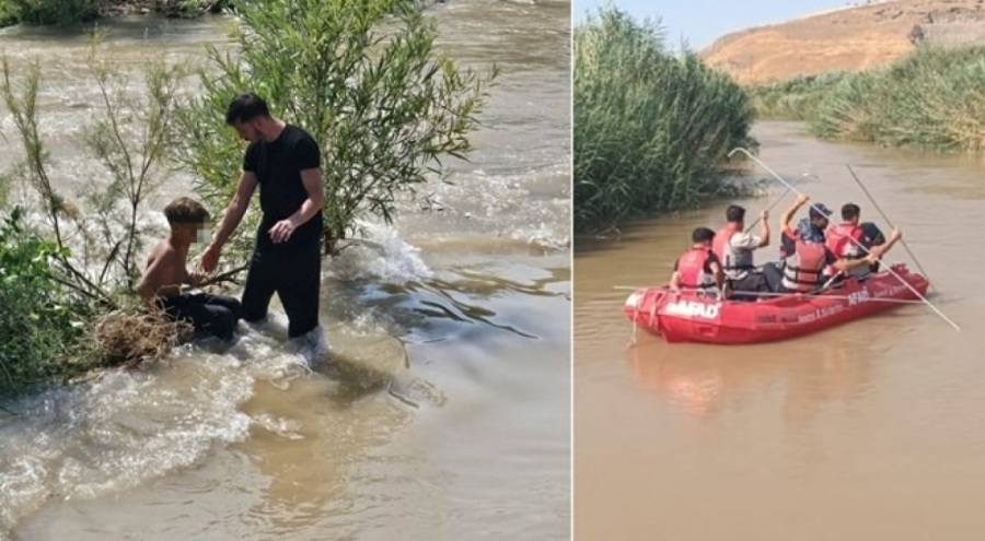 Siirt'te çaya giren 3 çocuktan 1'i kayboldu