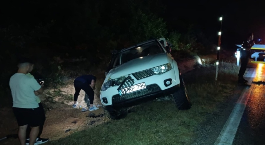 Sağanak yağış kazaya neden oldu: İki yaralı