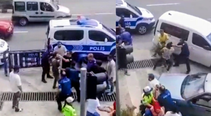 'Yol verme' kavgasında taraflar birbirine girdi, ortalık savaş alanına döndü