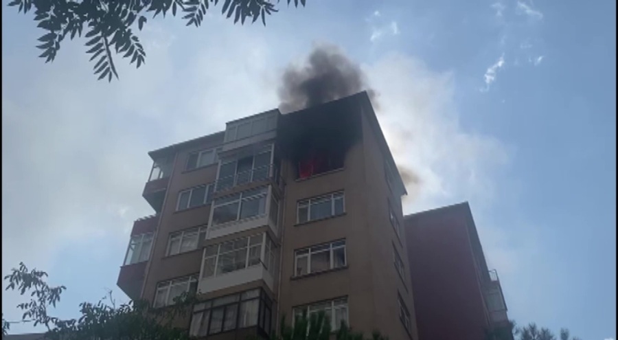 11 katlı binada yangın paniği
