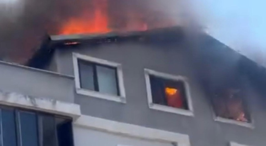 Bursa'da 6 katlı apartmanda korkutan yangın!