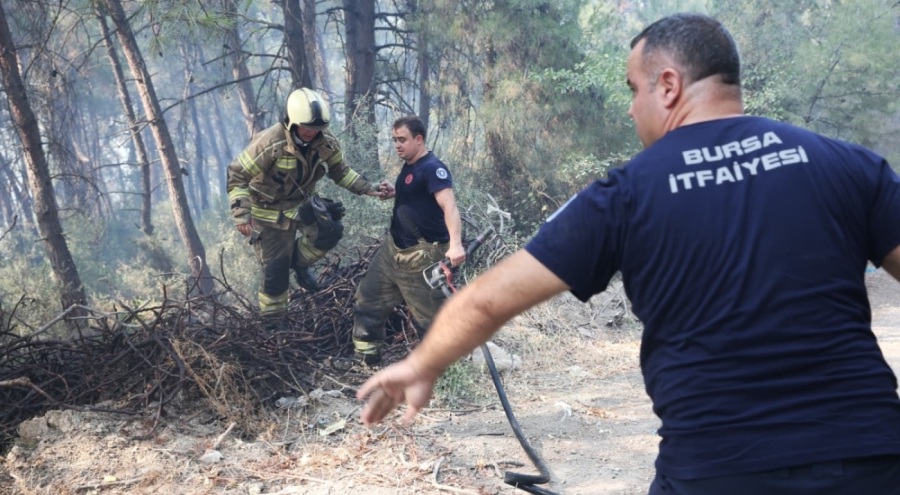 Bursa Büyükşehir'den Gündoğdu yangını seferberliği