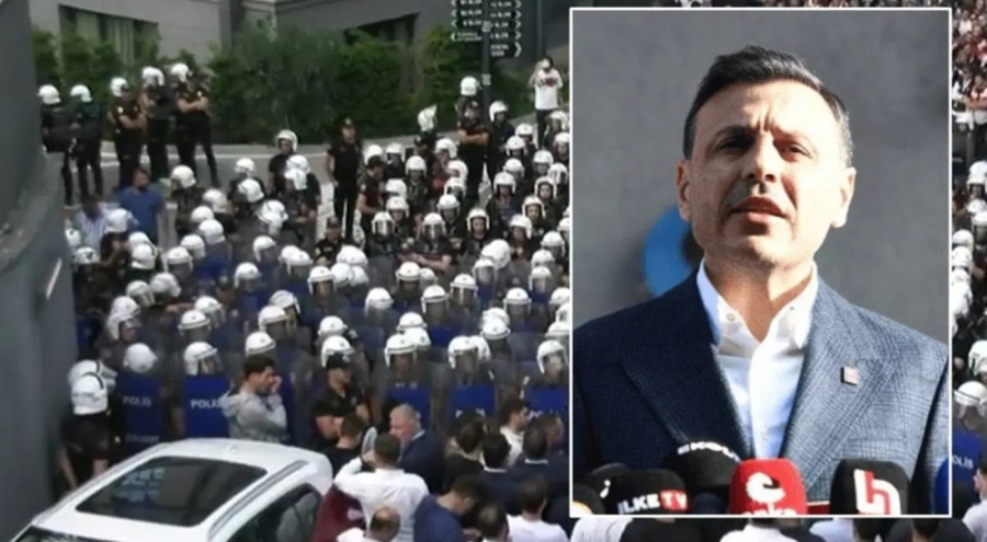Özgür Çelik abluka altındaki il binasından seslendi