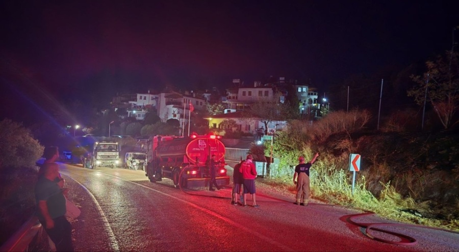 Mudanya'da korkutan yangın!