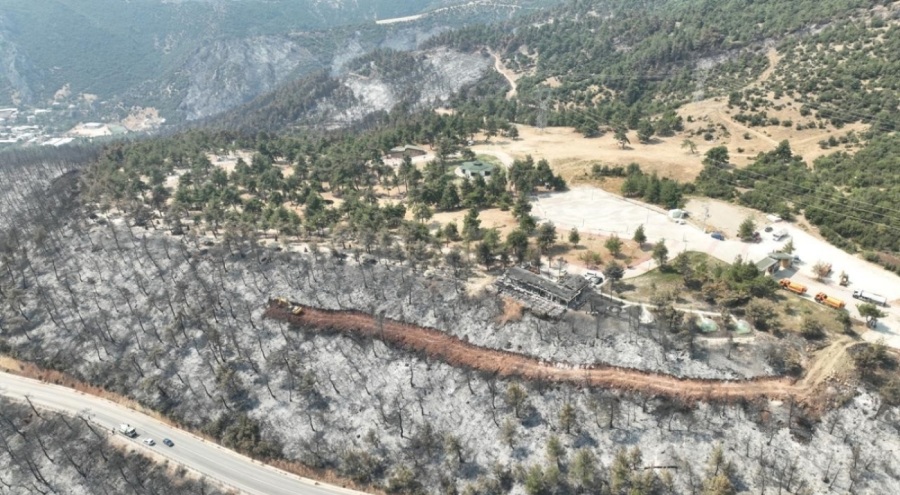 'İlk dersim yeşil vatan' Bursa'da yanan ormanda gerçekleşti