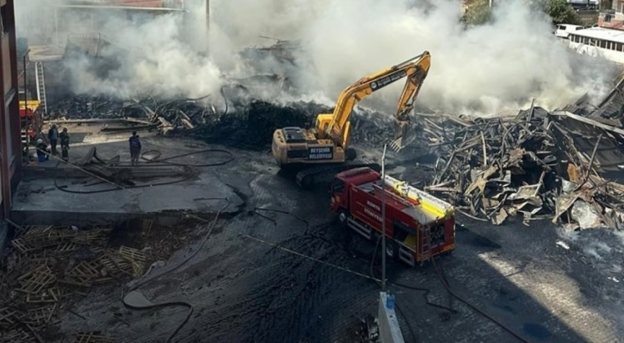 Silah fabrikasında korkutan yangın