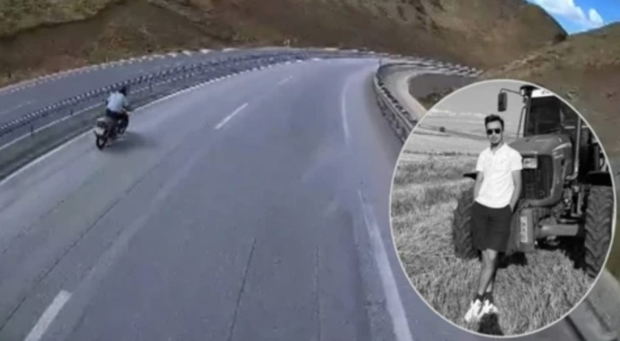 Yeni aldığı motosikletini ölüme sürdü: Korkunç kaza anbean kamerada