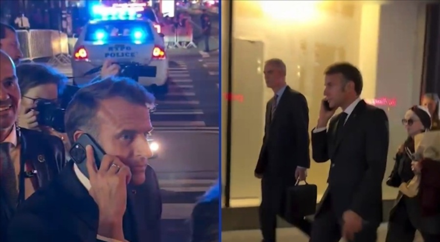 Macron, New York'ta Trump'ın konvoyu yüzünden trafikte mahsur kaldı