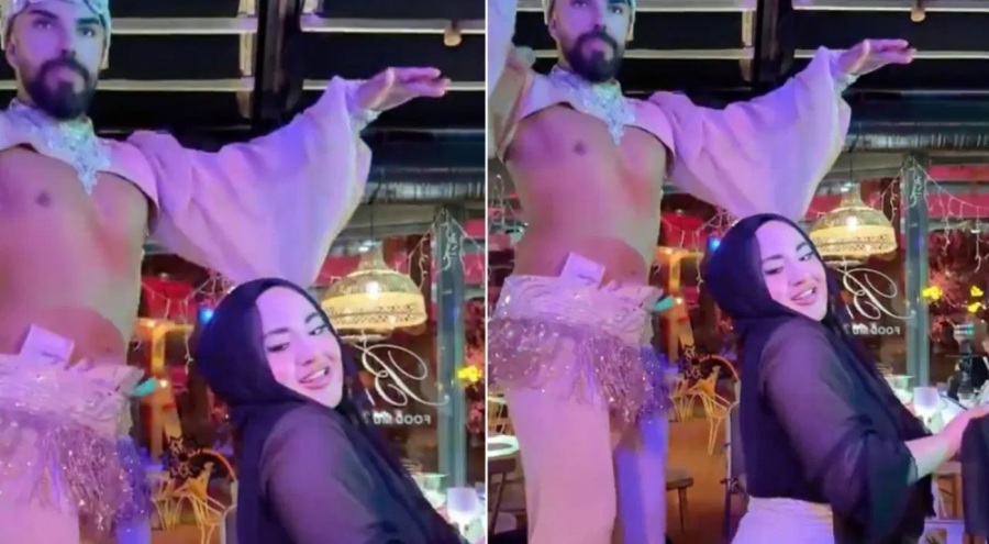 İzmir'de tesettürlü kadının dansına gözaltı!