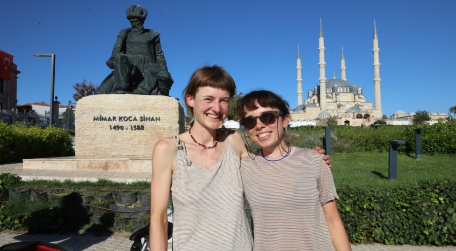İsviçreli bisikletliler Türkiye turunu Edirne'de tamamladı