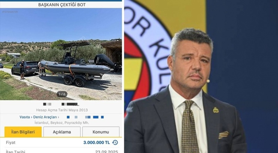 Fenerbahçe Başkanı Saran'ın çektiği iddia edilen bot satışa çıkarıldı