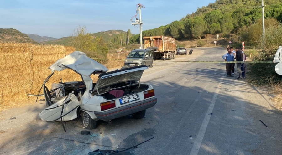 Balıkesir'de trafik kazası; 1 ölü
