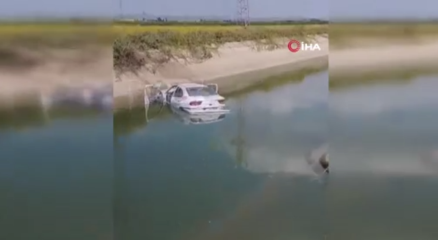 Adana'da otomobil sulama kanalına uçtu: 1 ölü, 2 yaralı