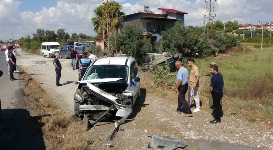 Takla atan araçta 1 yaralı, sürücüler kuzen çıktı