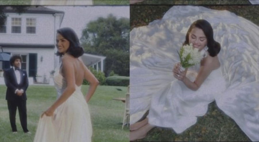 Hollywood'a damga vuran düğünden yeni fotoğraflar! Selena Gomez güzelliği ile büyüledi