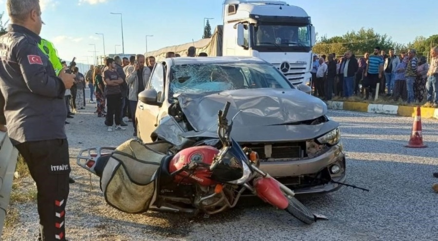 Manisa'da otomobil motosiklet ile çarpıştı: 1 ölü