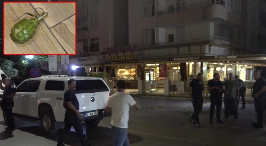 Adana'da pastaneye el bombası atıldı