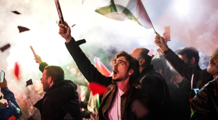 İsrail Konsolosluğu önünde Gazze eylemi