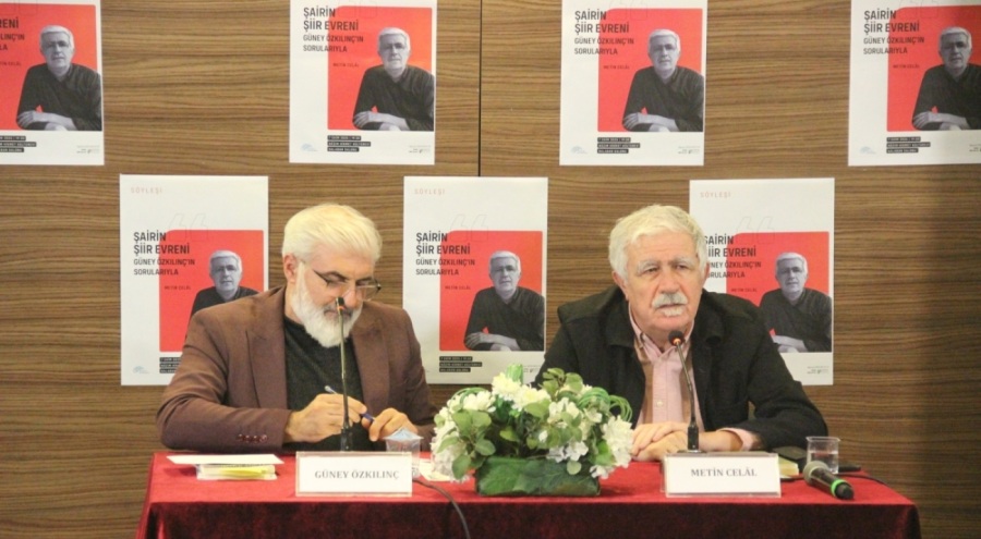 Nilüfer'de düzenlenen "Şairin Şiir Evreni" başlıklı söyleşi, usta yazar Metin Celâl'in katılımıyl...