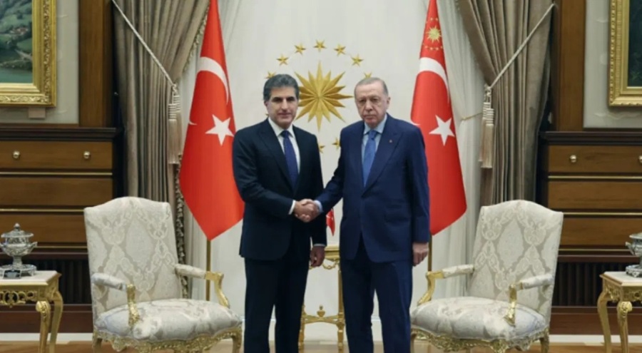 Cumhurbaşkanı Erdoğan, IKBY Başkanı Neçirvan Barzani'yi kabul etti