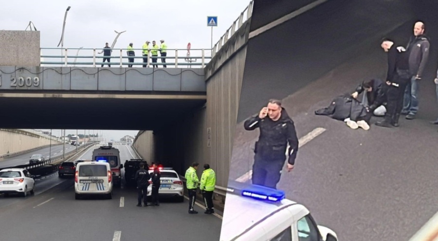 Köprüde feci olay: Genç kadın bir anda yola düştü
