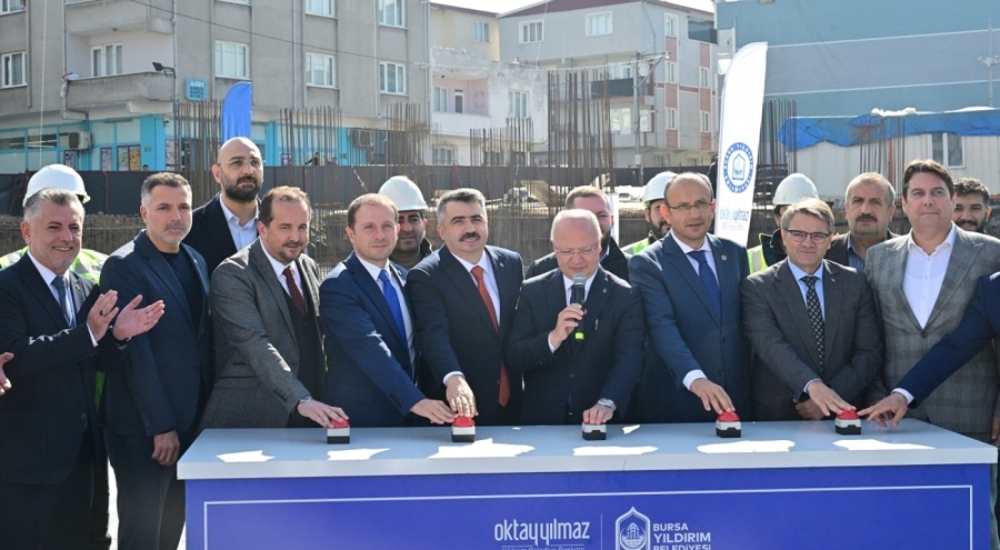 Yıldırım Belediyesi Yavuzselim Kapalı Pazar Alanı ve Gençlik Merkezi'nin temelini attı